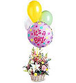 The FTD� Baby Girl Bouquet with Balloons